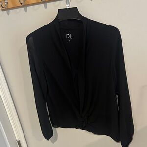 DL Women's Elegant Black Twist Blouse